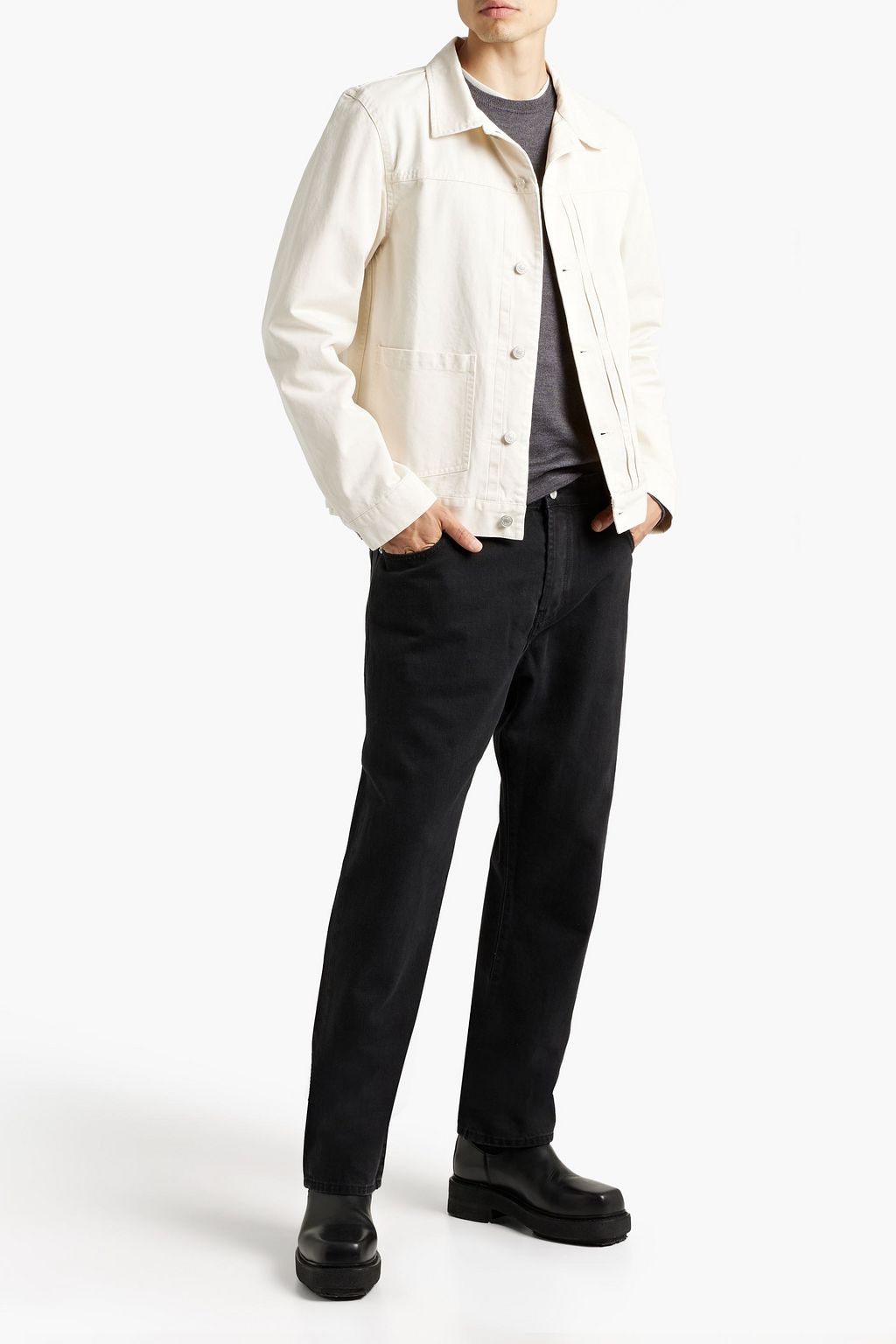 OFFICINE GÉNÉRALE Leo pintucked cotton-twill jacket