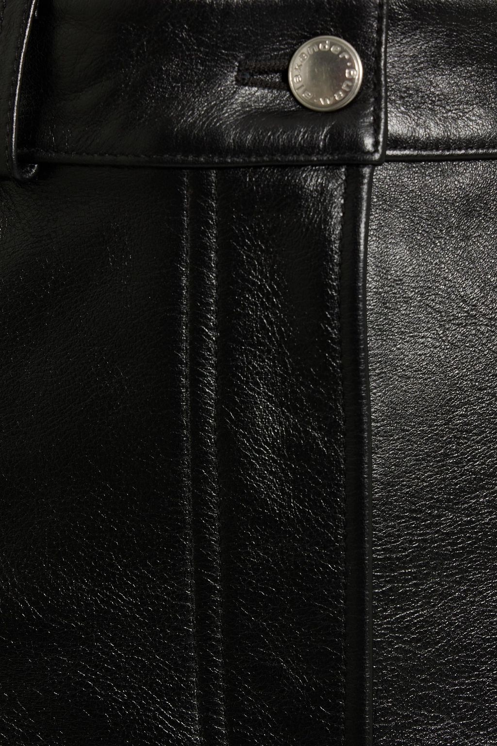 ALEXANDER WANG Cutout leather midi skirt
