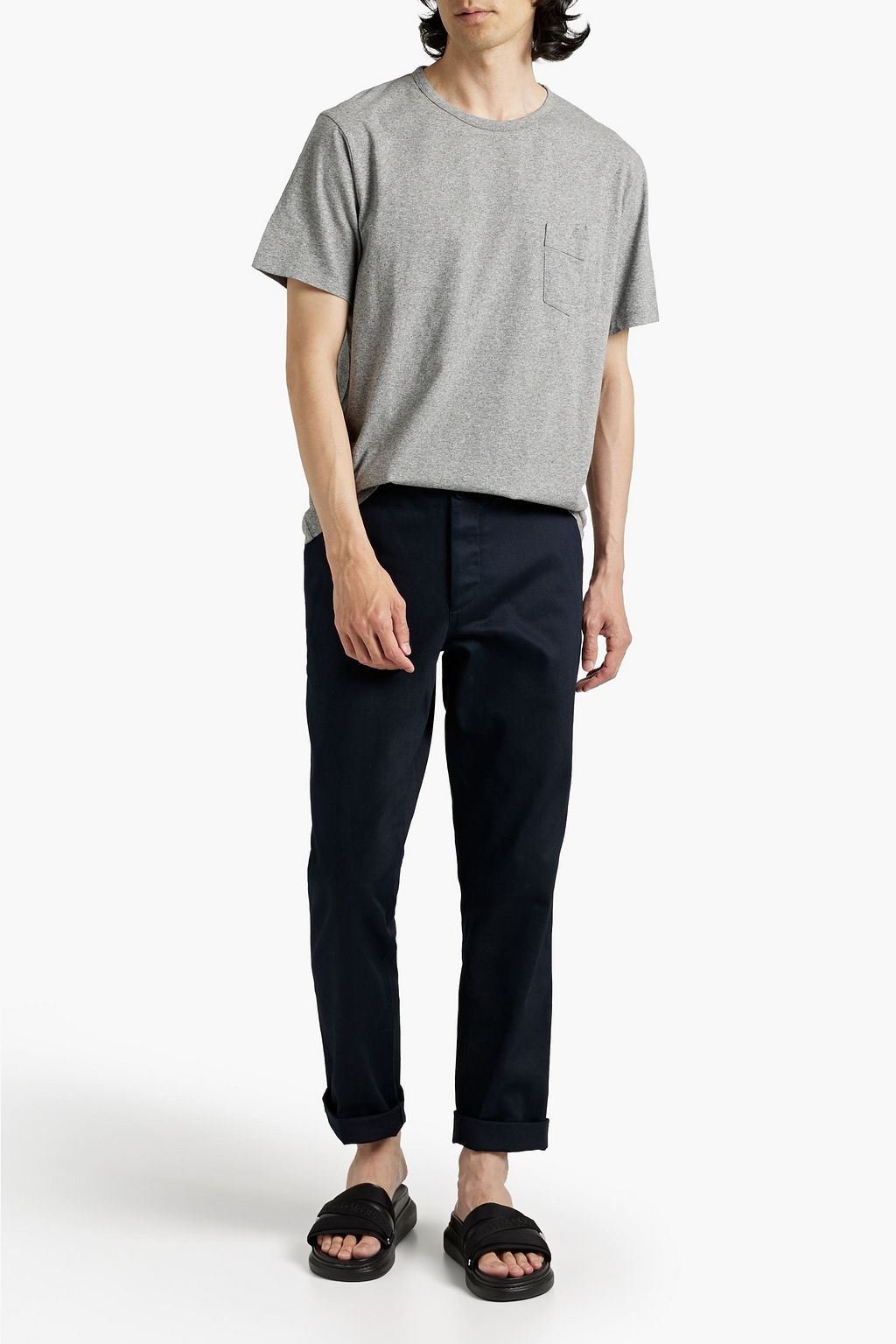OFFICINE GÉNÉRALE Mélange cotton-jersey T-shirt