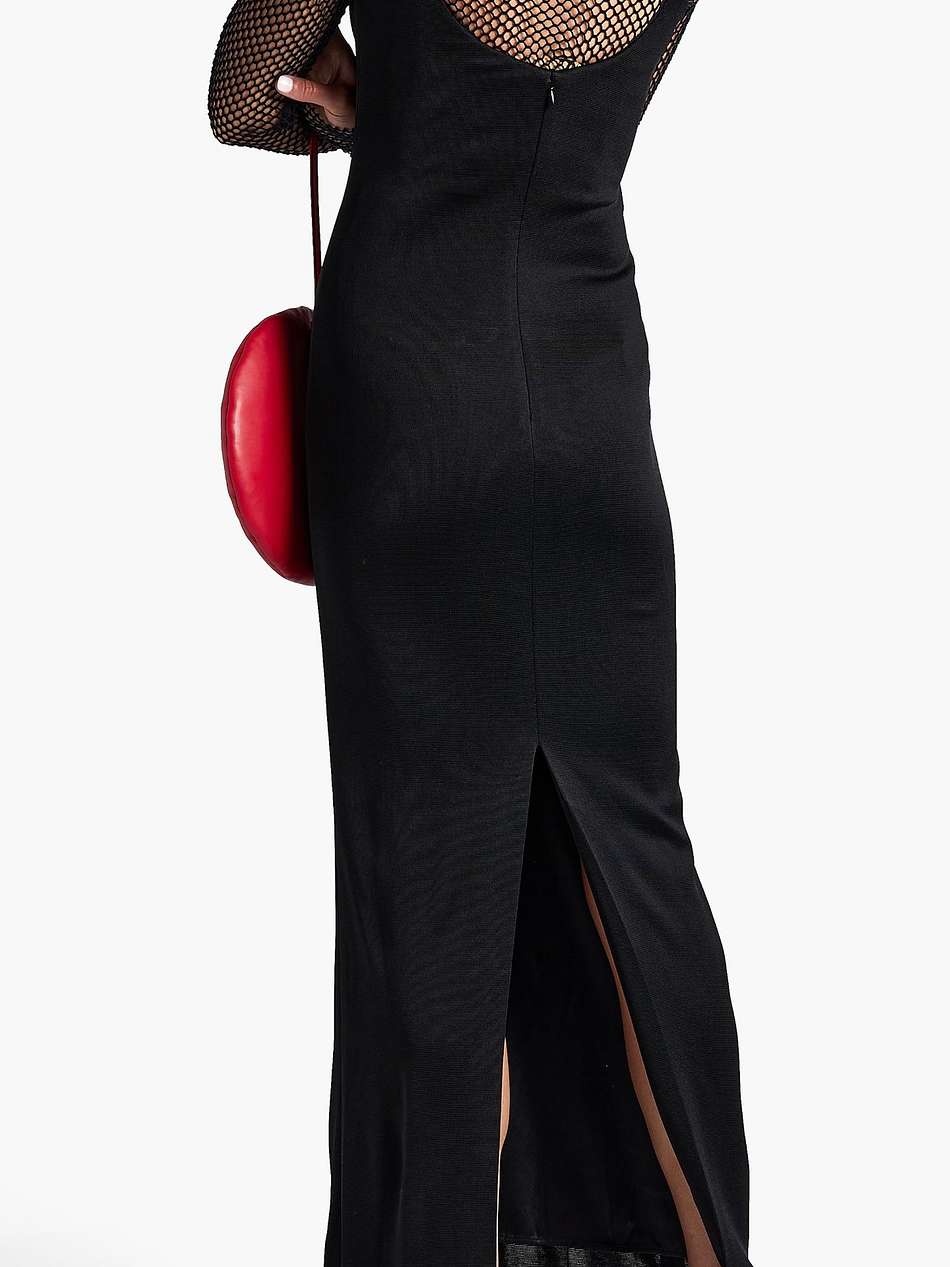 draped woven maxi dress