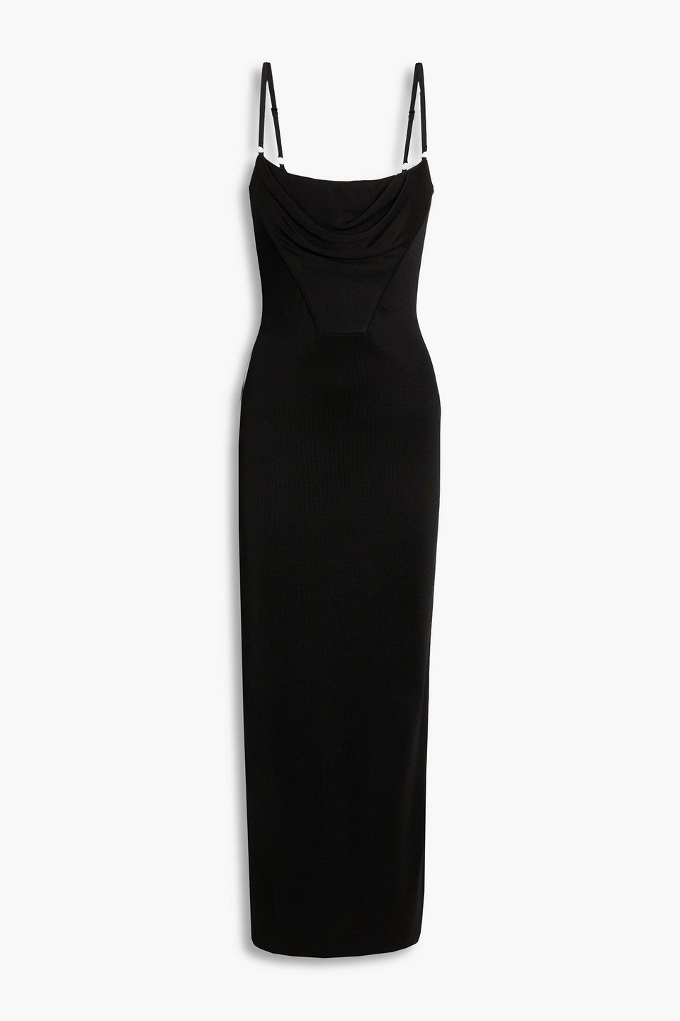 Alexander Wang Draped Woven Maxi Dress In Black