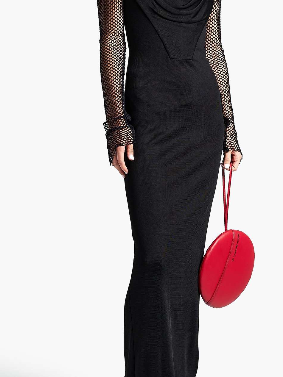 draped woven maxi dress