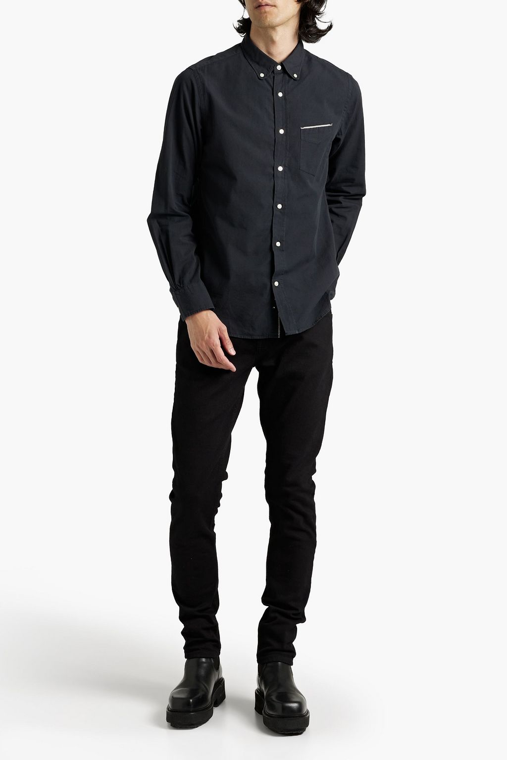 OFFICINE GÉNÉRALE Cotton-chambray shirt