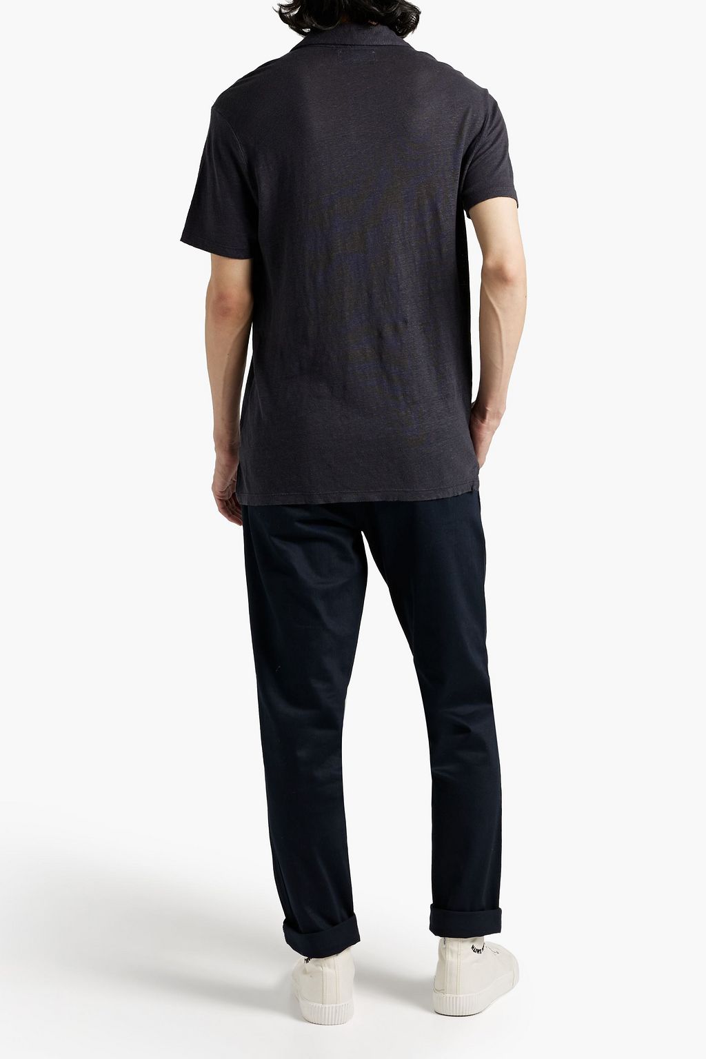 OFFICINE GÉNÉRALE Simon linen-jersey polo shirt