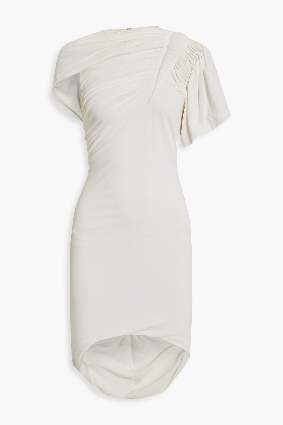 Alexander Wang Asymmetric Cutout Stretch-jersey Mini Dress In Ivory