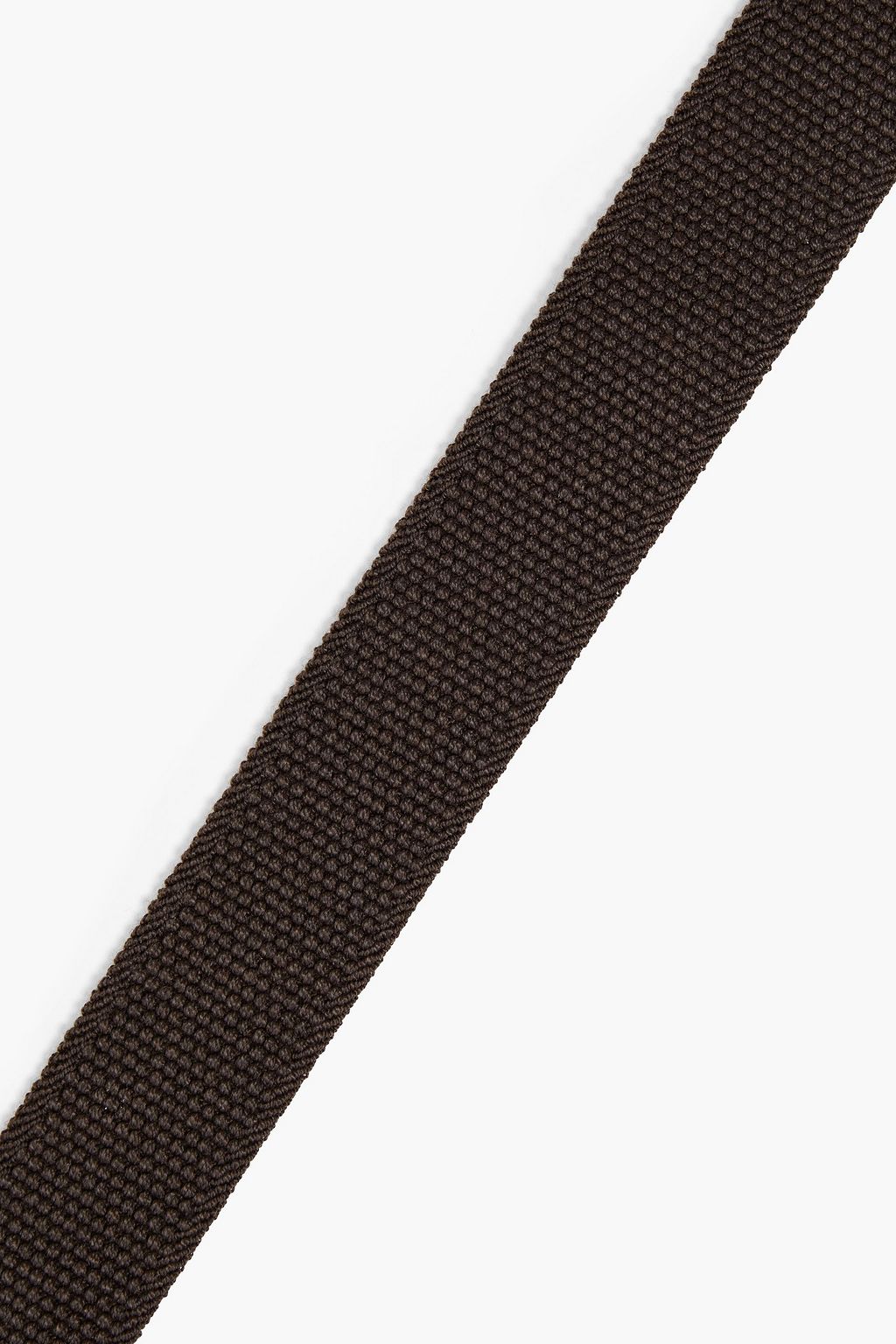 TOD'S Double T leather-trimmed canvas belt