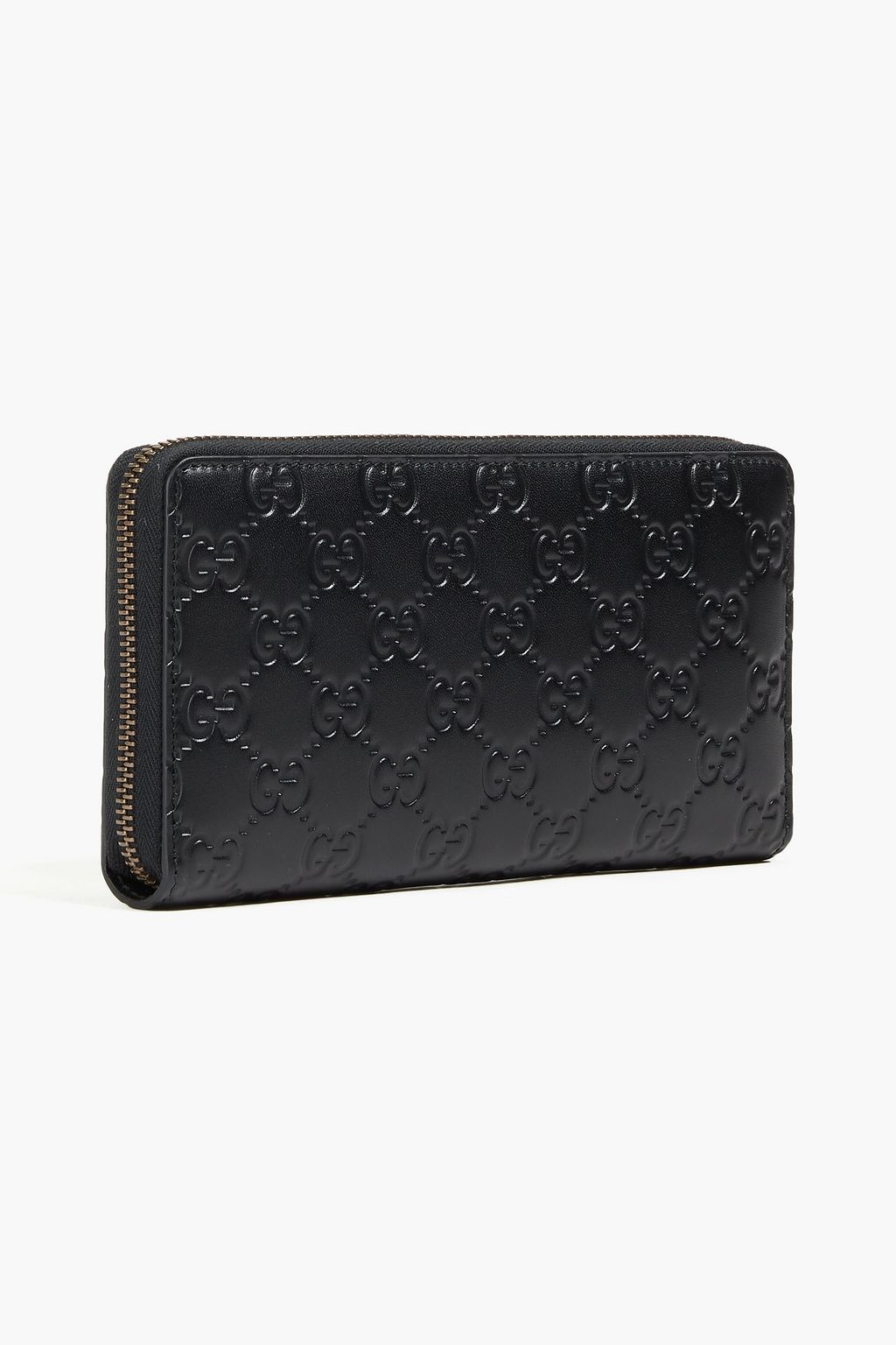 GUCCI Embellished embossed leather continental wallet