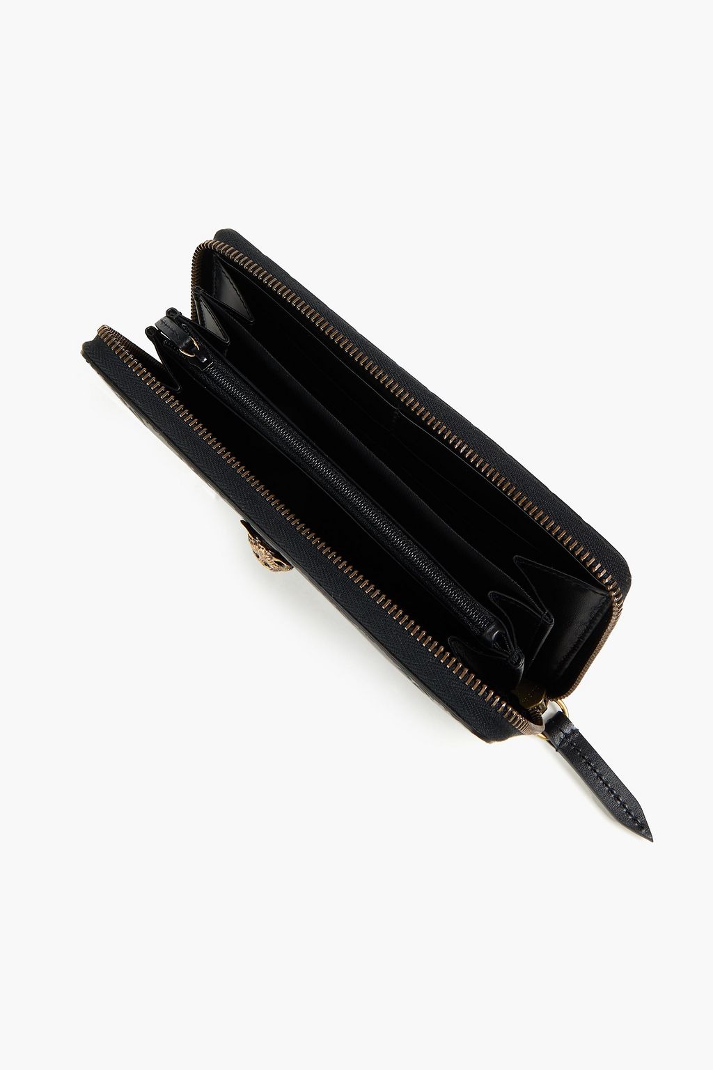 GUCCI Embellished embossed leather continental wallet