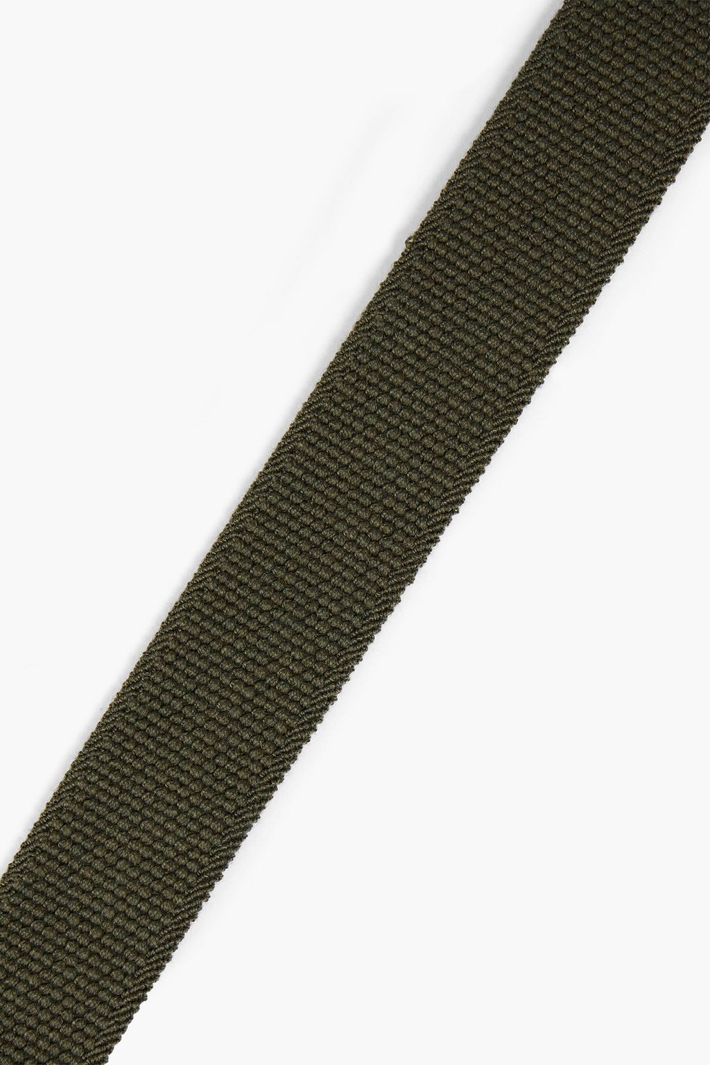 TOD'S Double T leather-trimmed canvas belt
