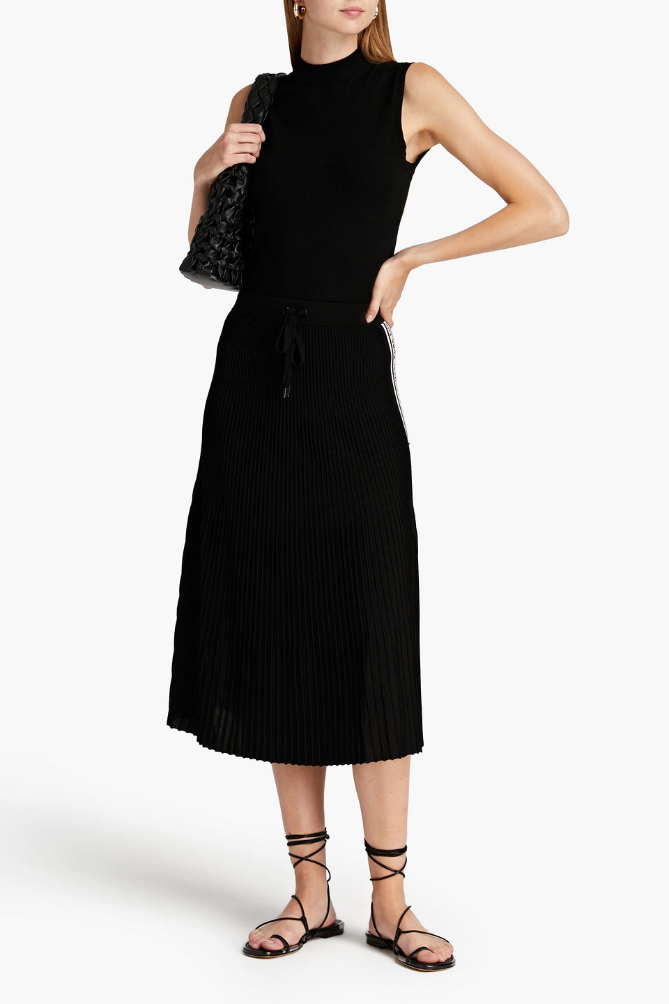 Michael Michael Kors Ribbed-knit Skirt In Black