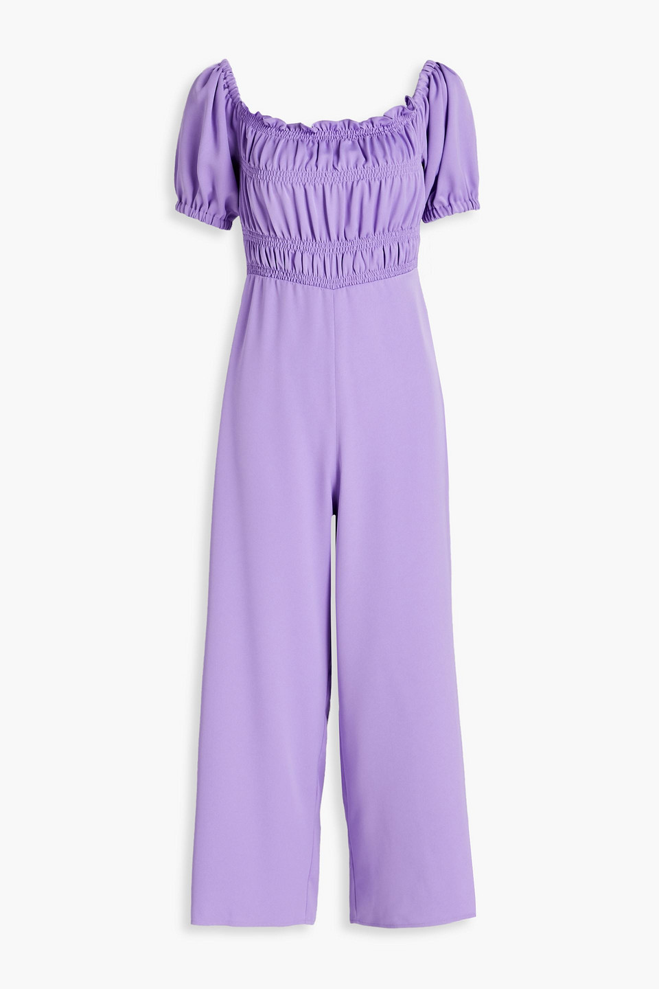 VANESSA COCCHIARO THE GERTY CROPPED SHIRRED CADY JUMPSUIT