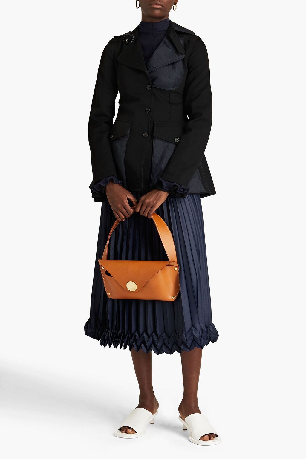 JW ANDERSON Shell-paneled wool-twill blazer