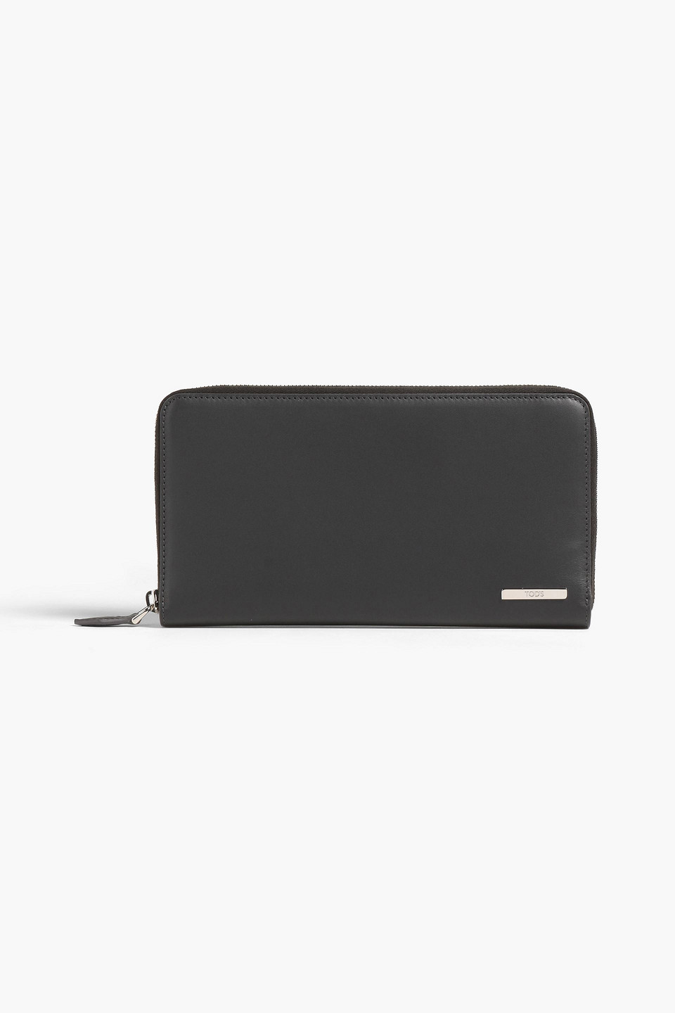 Tod's Logo-appliquéd Leather Wallet In Black