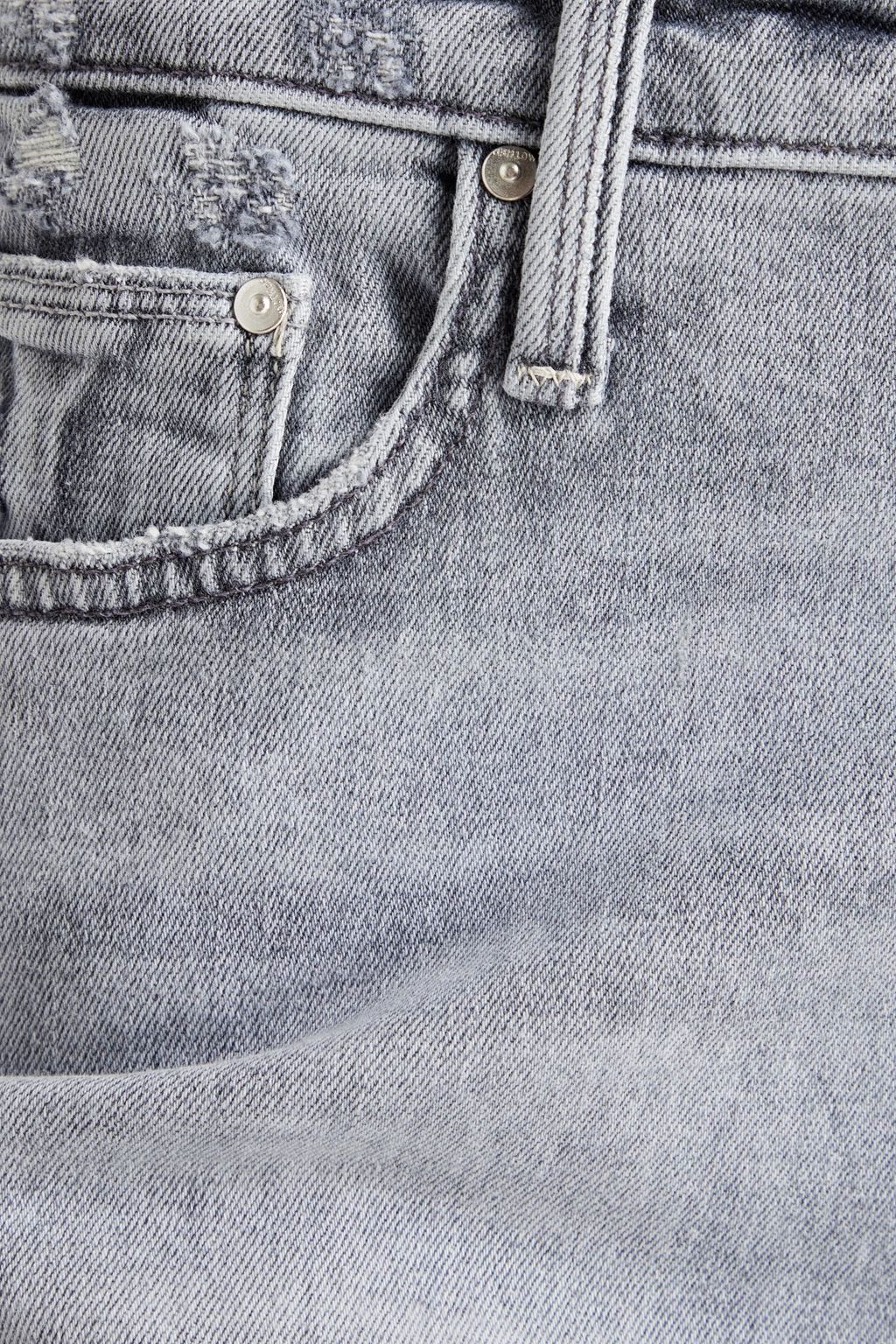 MOTHER The Scrapper cropped high-rise tapered jeans