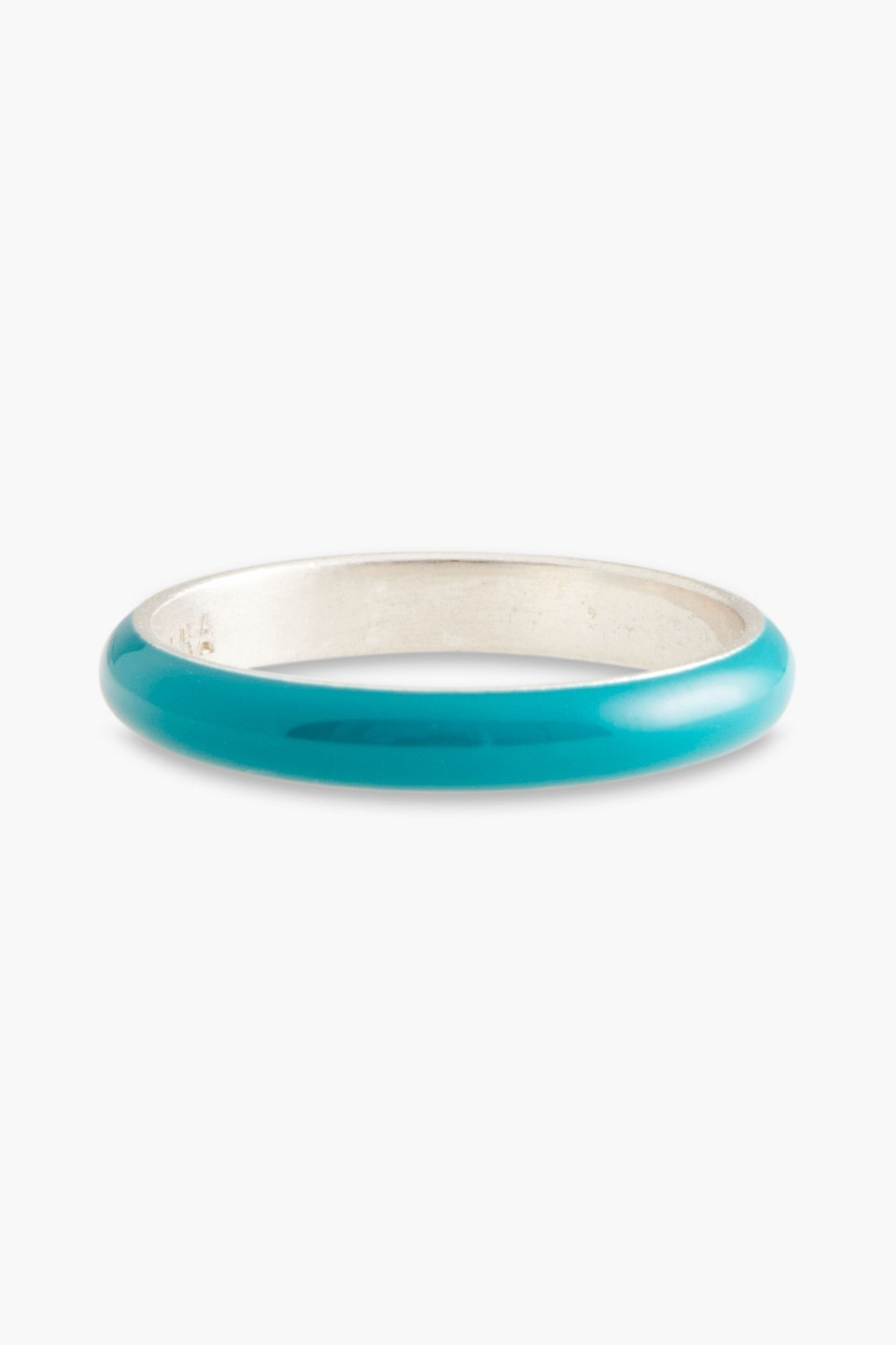 Adina Reyter Sterling Silver Enamel Ring In Blue