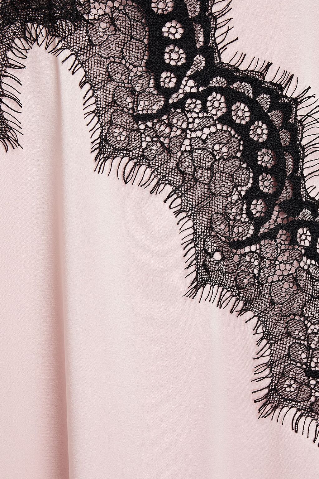 REDVALENTINO Slip Dress aus Point d'Esprit, Satin und Spitze