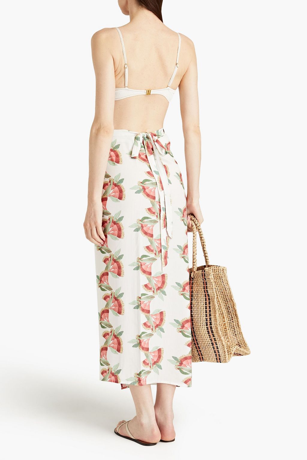 VIX PAULA HERMANNY Floral-print woven pareo
