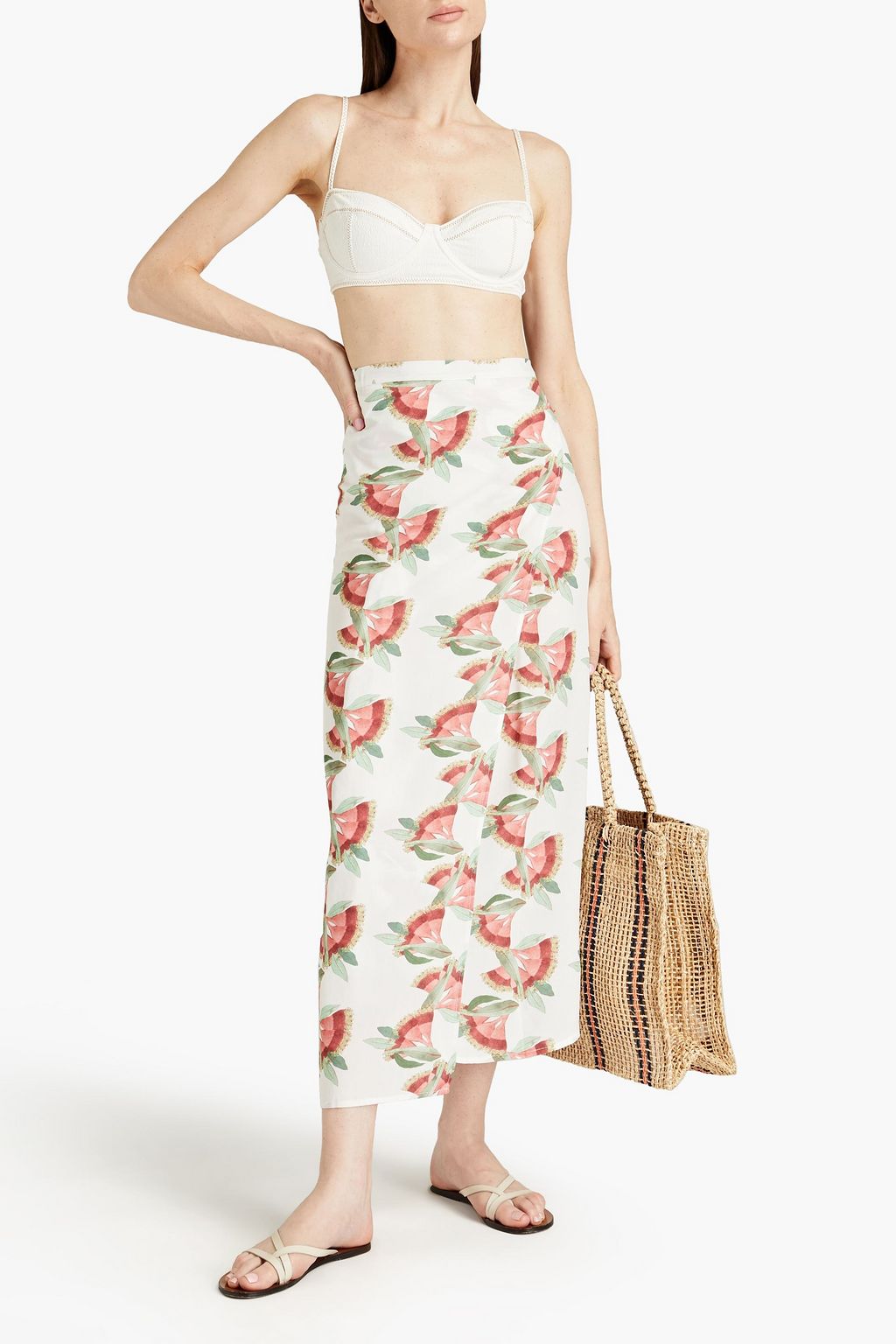 VIX PAULA HERMANNY Floral-print woven pareo