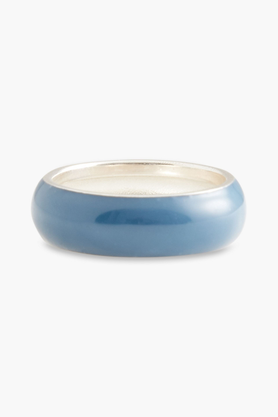 Adina Reyter Sterling Silver Enamel Ring In Blue