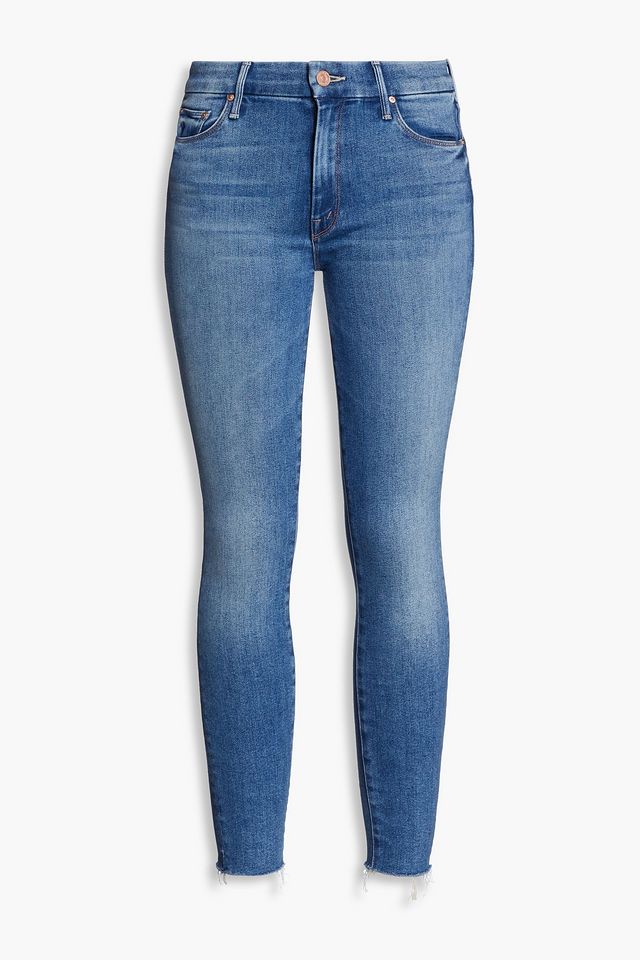 The Looker Ankle frayed mid-rise skinny jeans