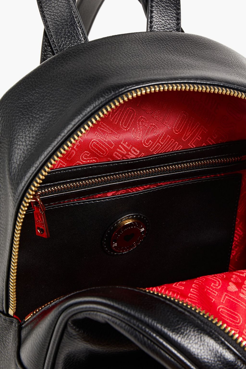 LOVE MOSCHINO Embellished faux pebbledleather backpack THE