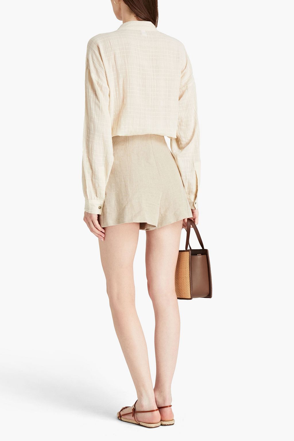 TIGERLILY Alameda cotton-gauze shirt
