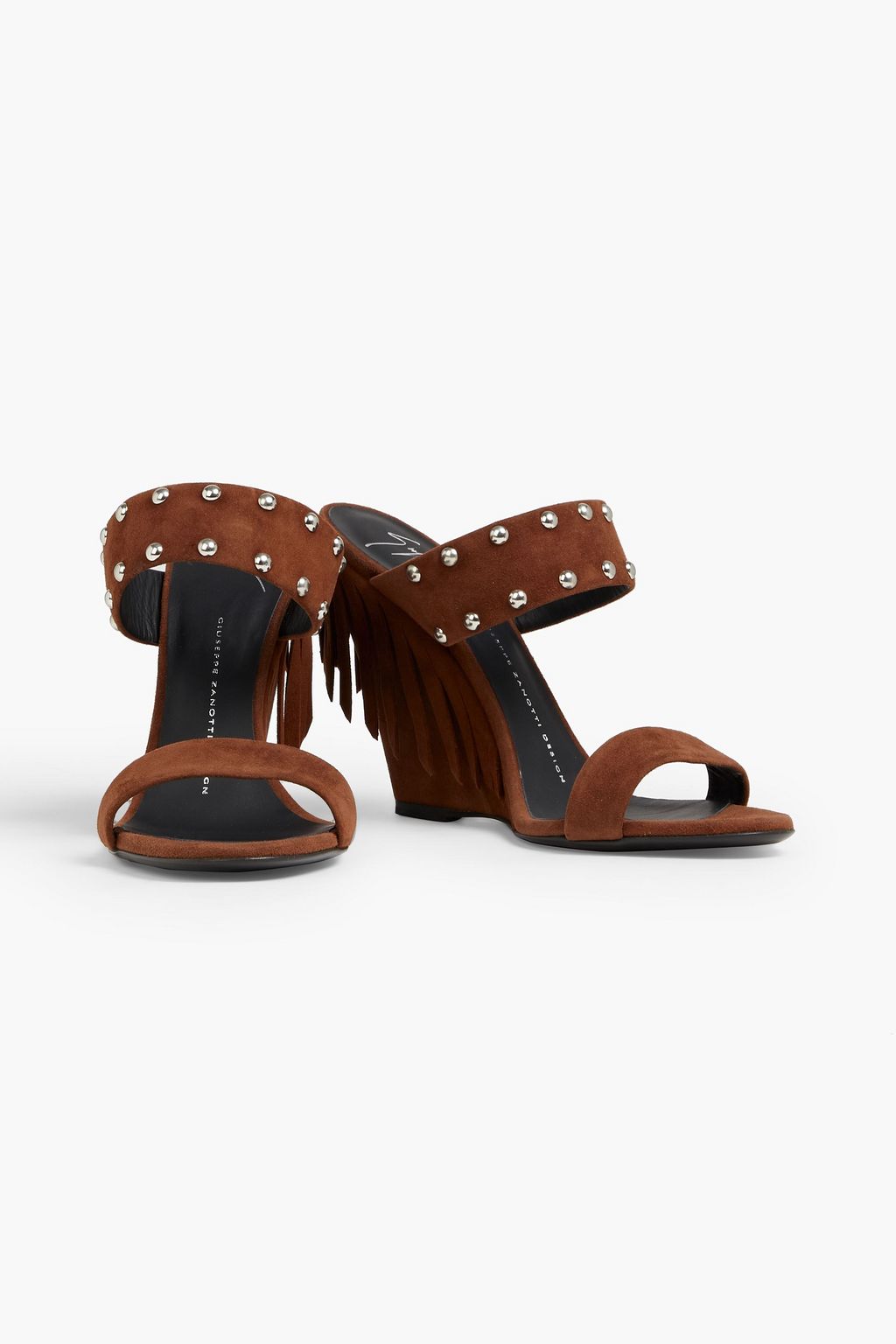 GIUSEPPE ZANOTTI Taline fringed studded suede mules