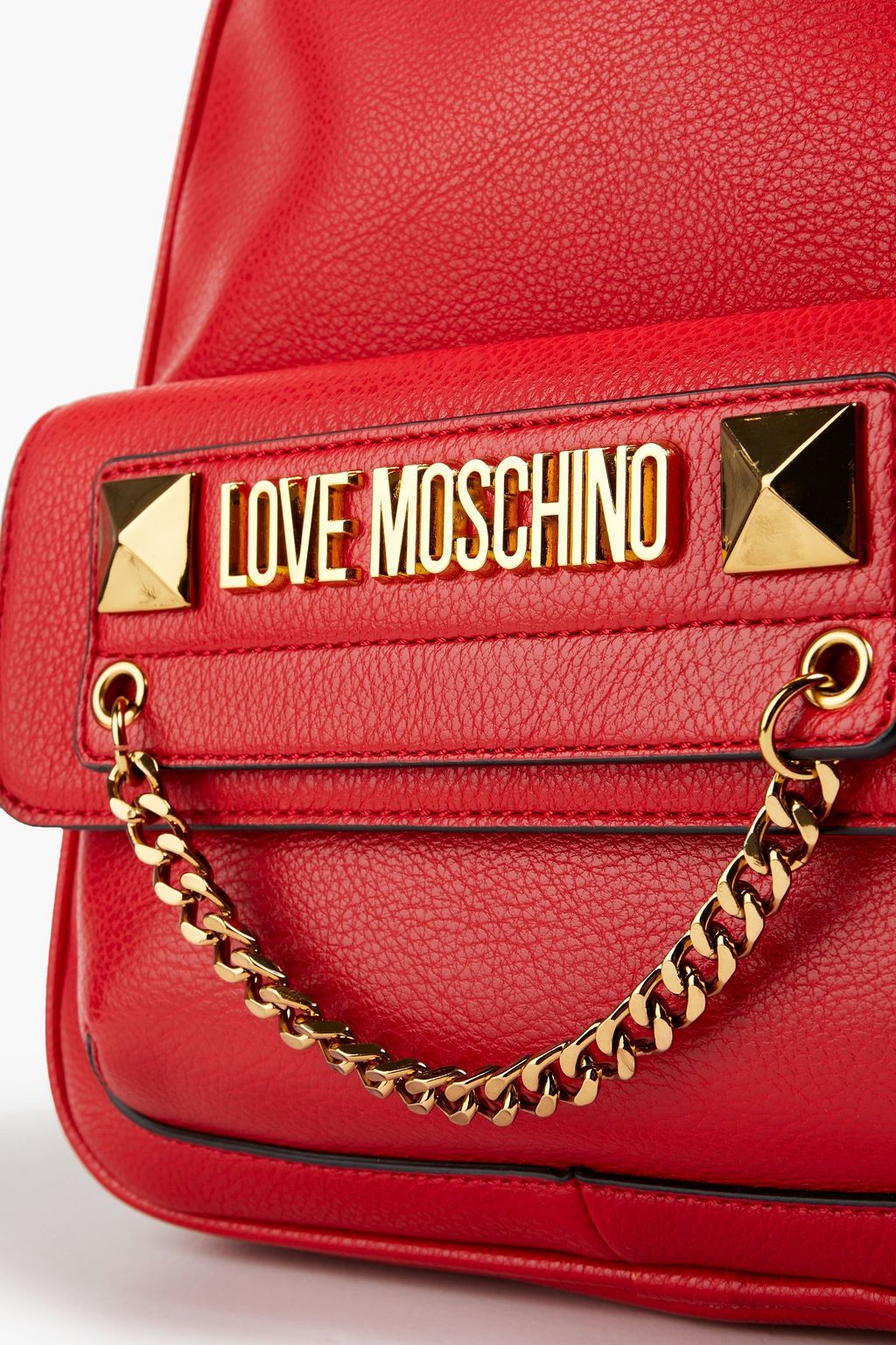 LOVE MOSCHINO Embellished faux leather backpack THE