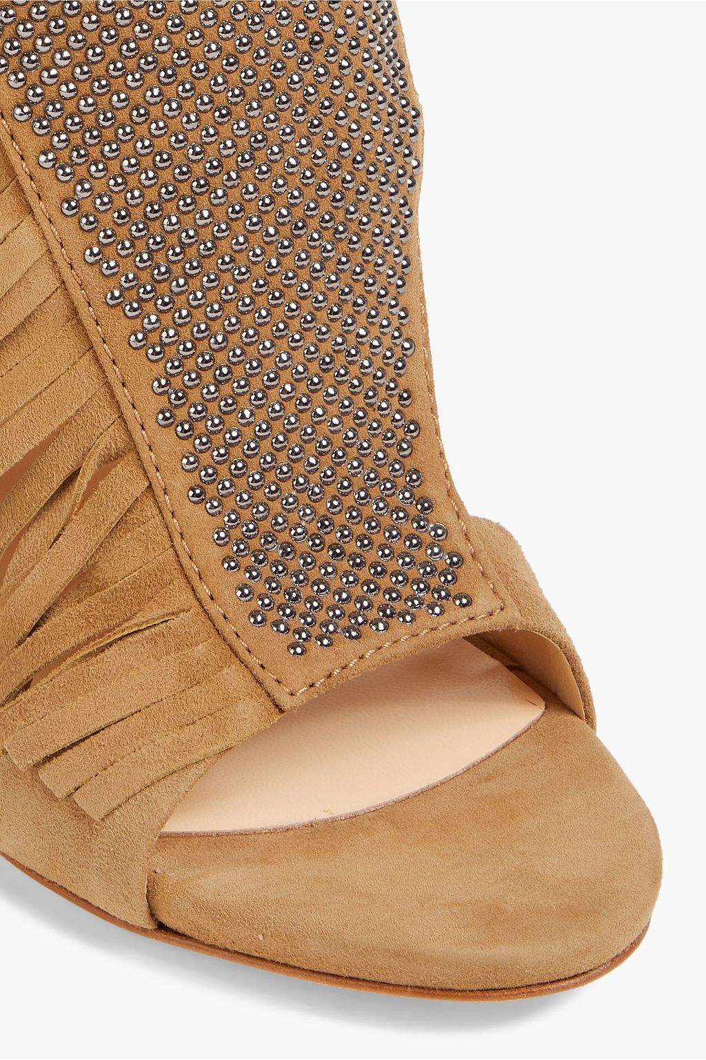 GIUSEPPE ZANOTTI Alabama fringed studded suede sandals