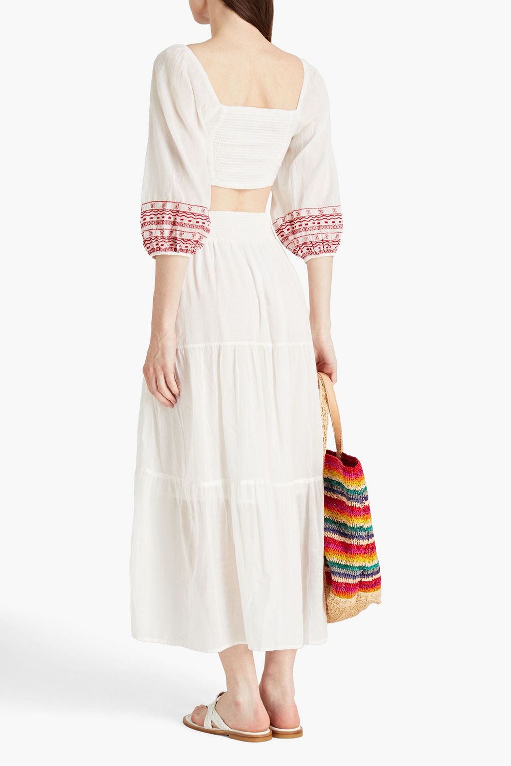 TIGERLILY Tia tiered cotton-gauze midi skirt