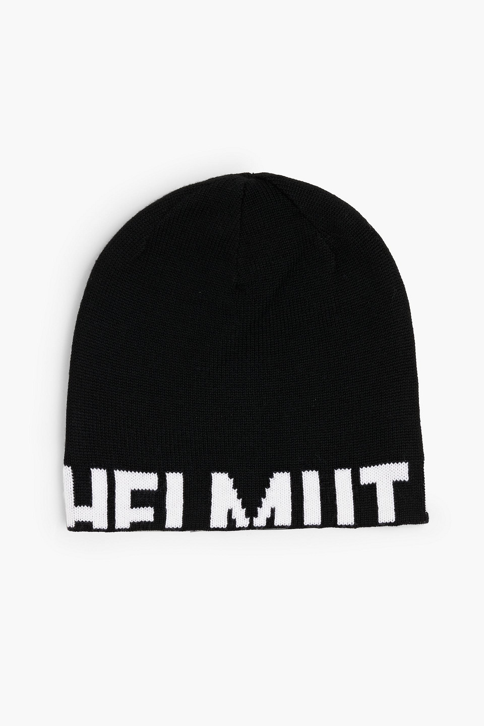 Helmut Lang Reversible Wool Beanie In Black