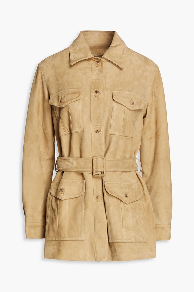 Fran belted suede jacket