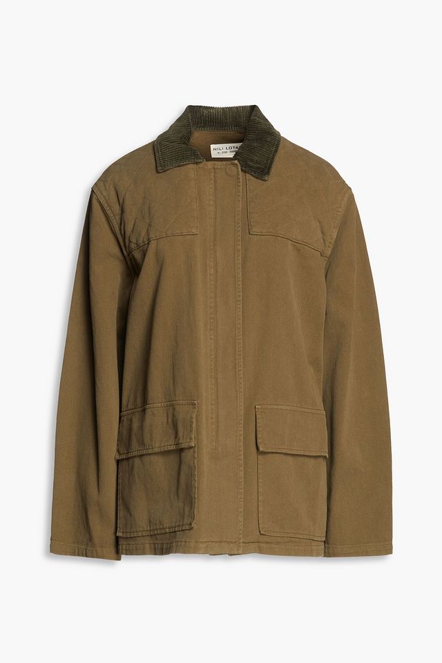 Melvin corduroy-trimmed denim jacket
