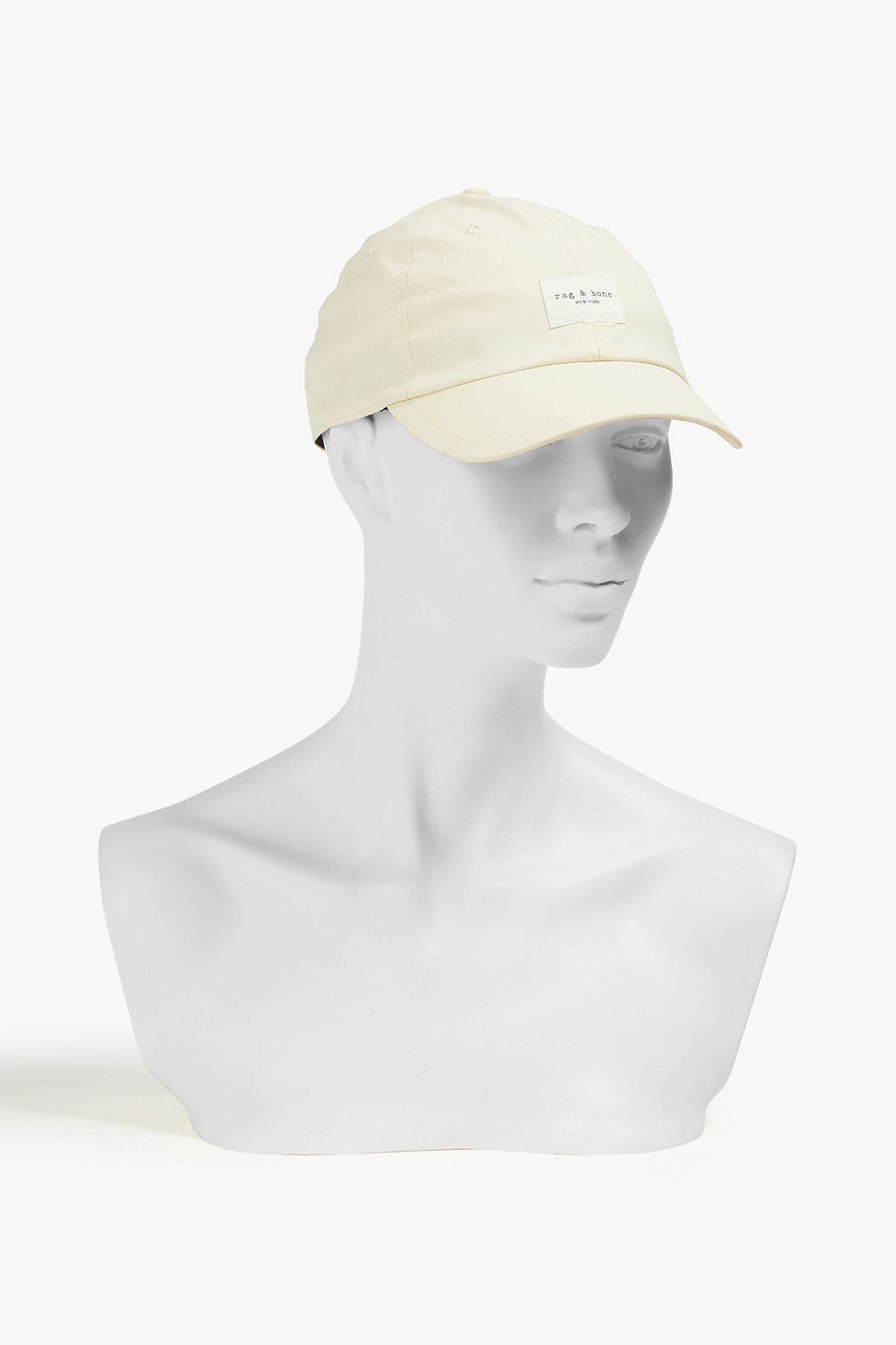 Rag & Bone Addison Logo-appliquéd Coated Linen Cap In White