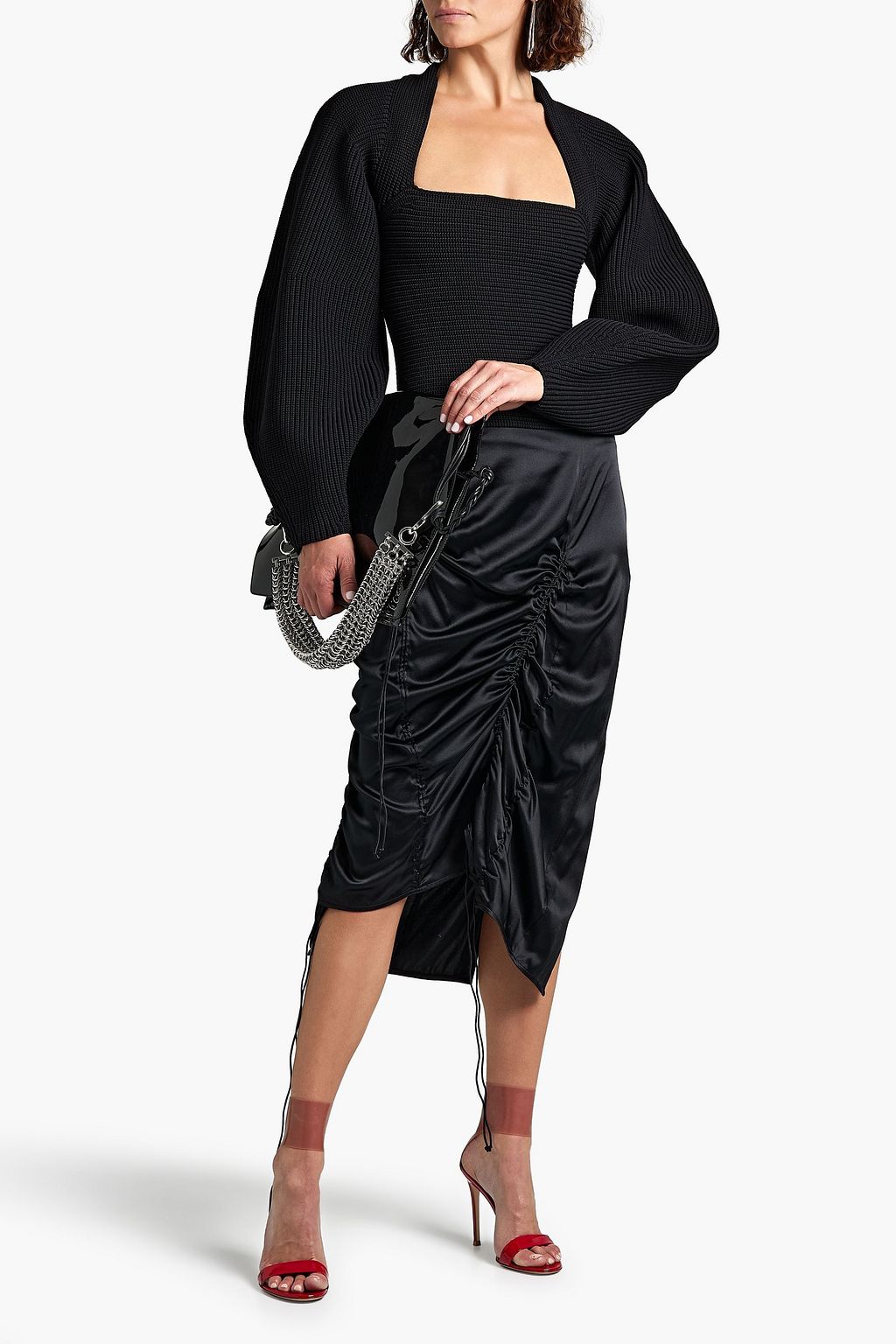 ALEXANDER WANG Integral Shrug Pullover aus Rippstrick
