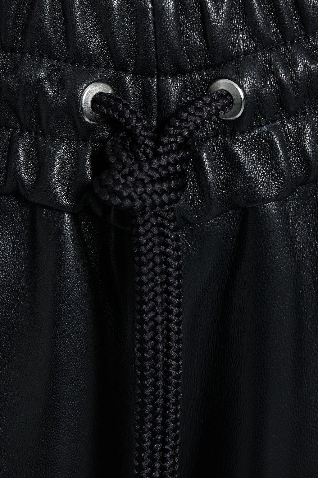 ALEXANDER WANG Gathered leather track pants