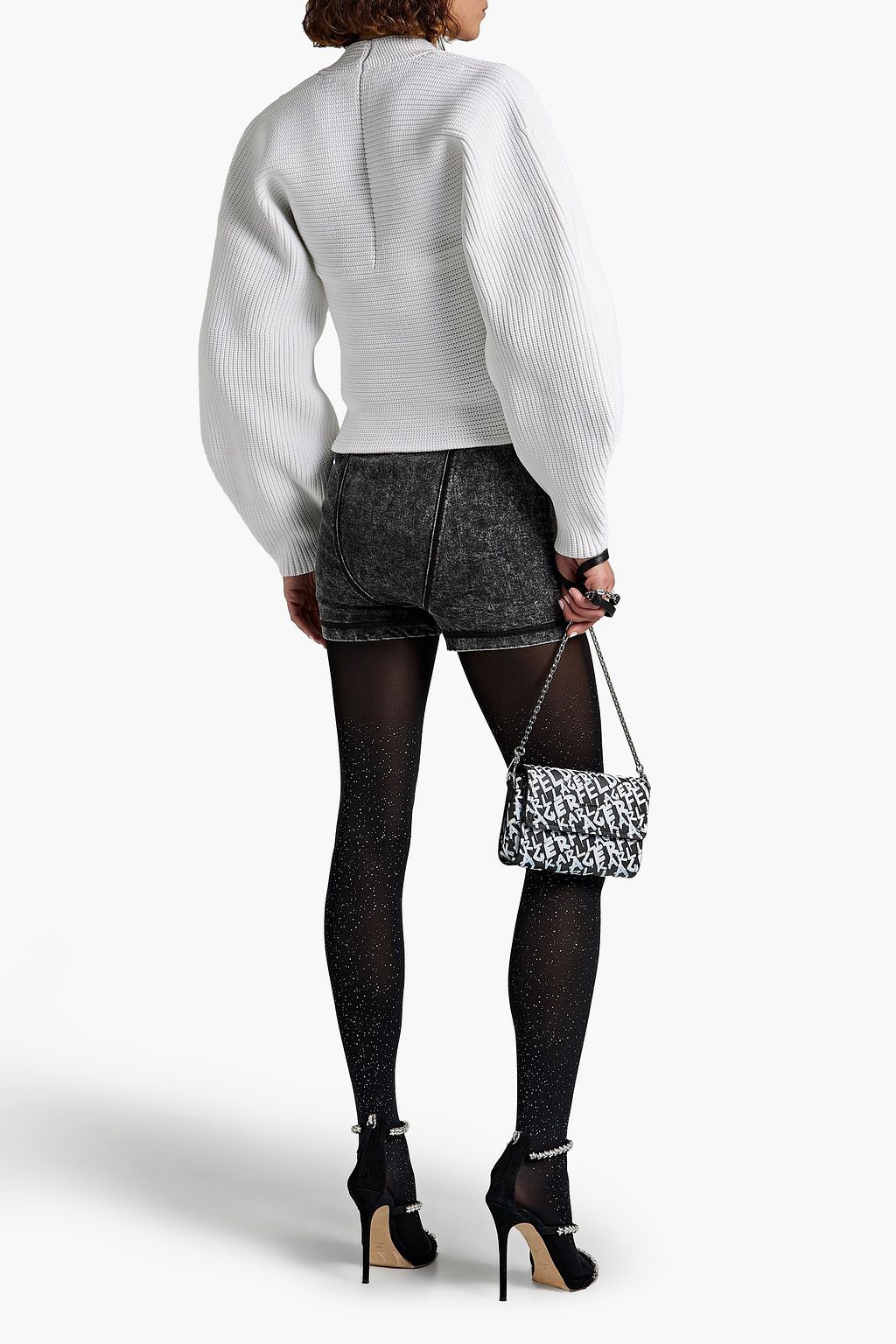 ALEXANDER WANG Integral Shrug ribbed-knit sweater