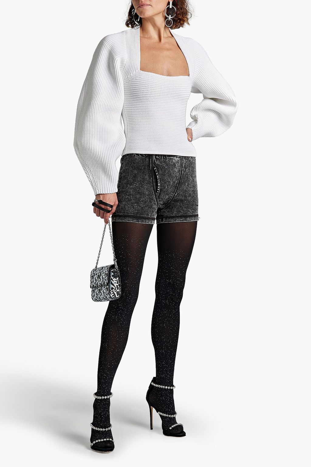 ALEXANDER WANG Integral Shrug ribbed-knit sweater