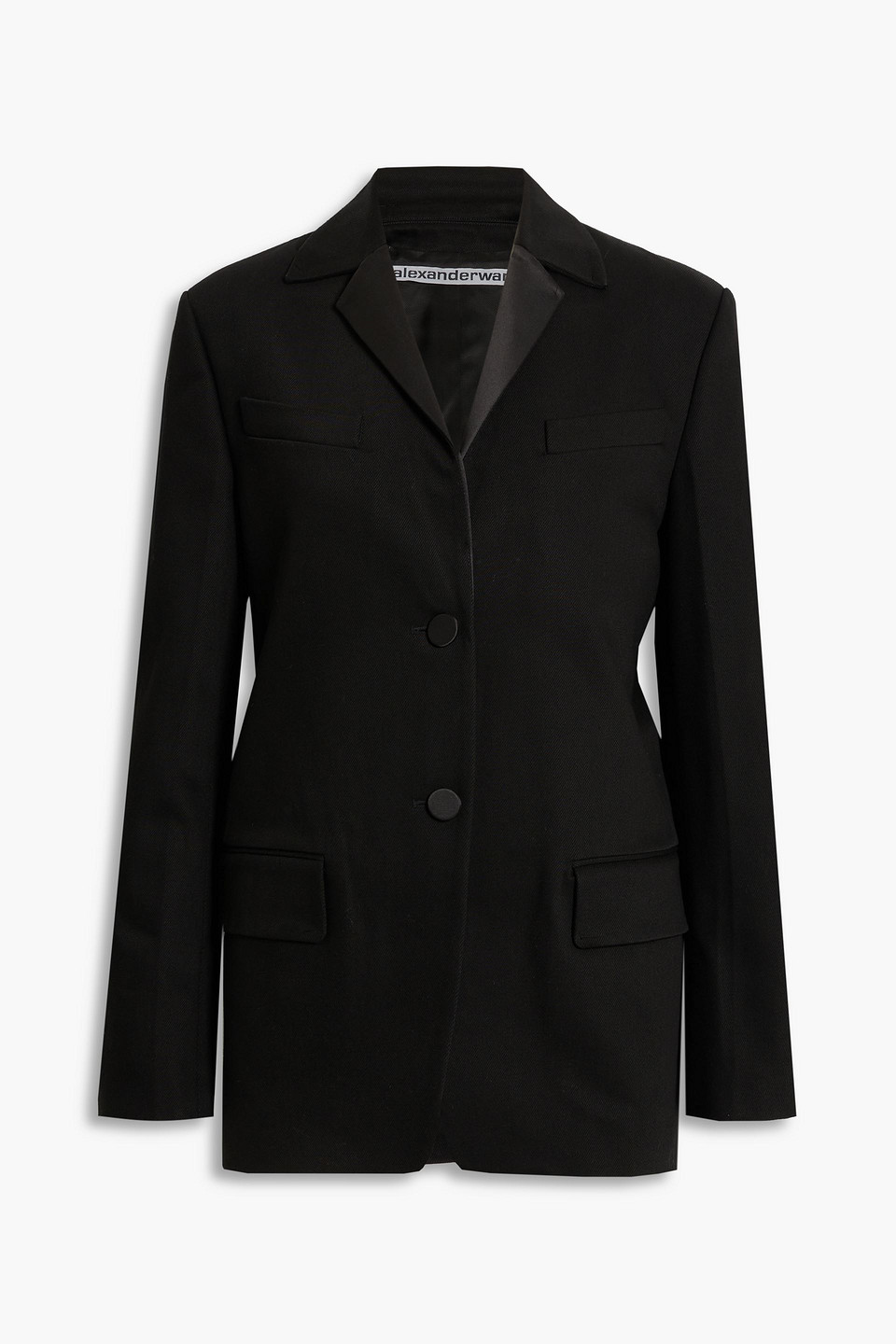 Alexander Wang Logo-print Elasticated-waist Blazer In Black