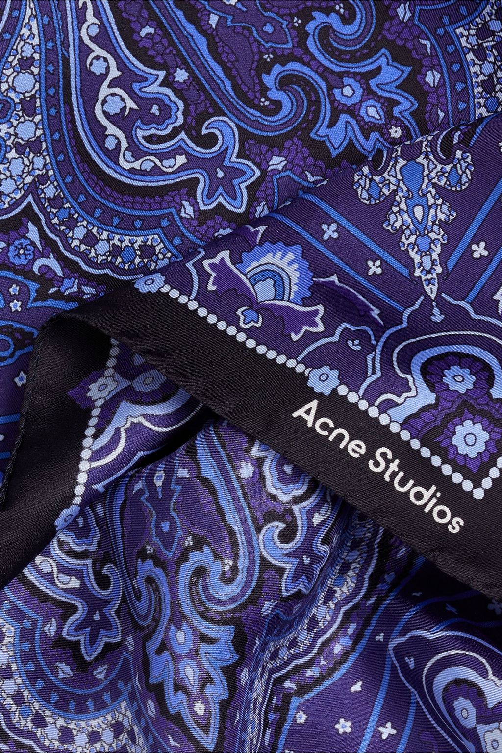 ACNE STUDIOS Printed silk-twill scarf