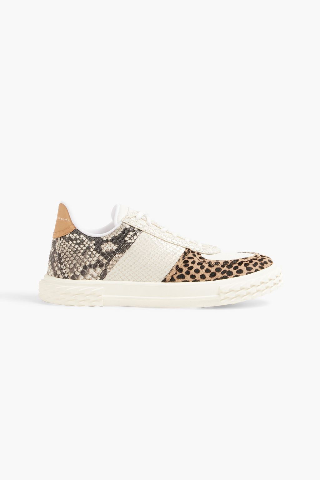 GIUSEPPE ZANOTTI Blabber leopard-print calf hair and snake-effect ...