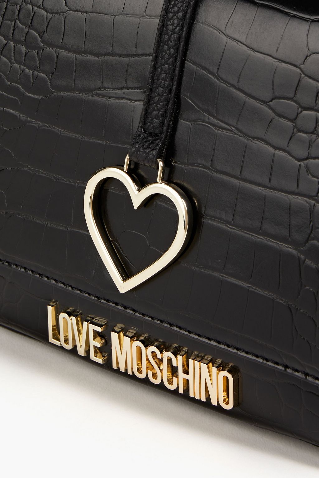 LOVE MOSCHINO Faux croc-effect leather tote