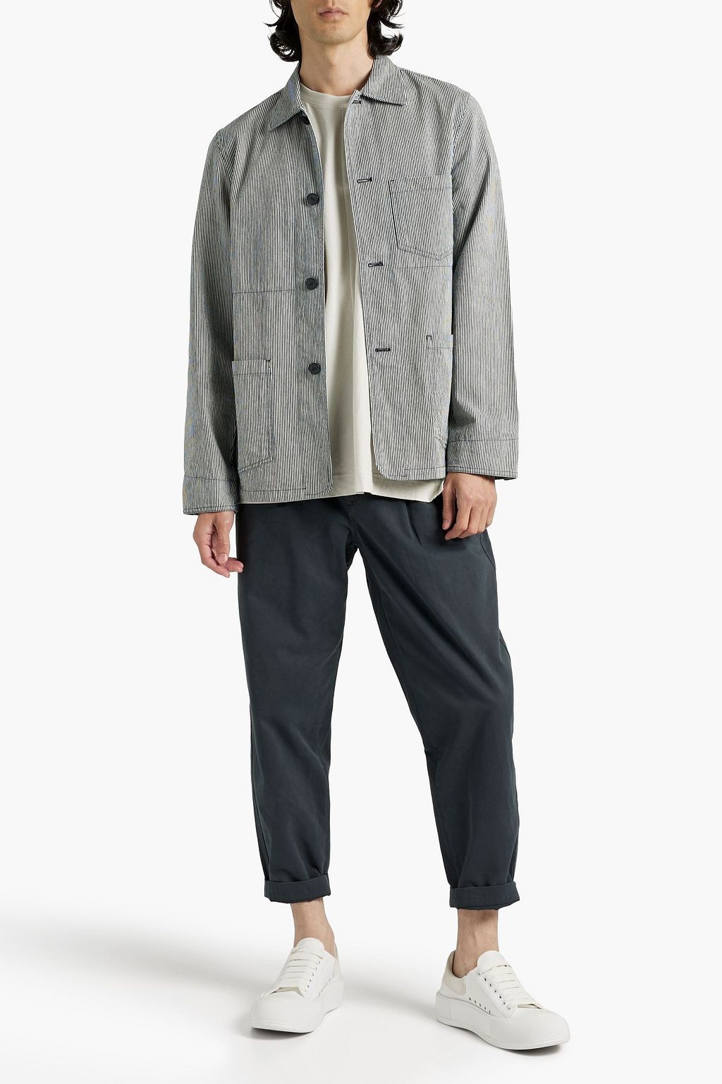 OFFICINE GÉNÉRALE Chore striped cotton-twill jacket