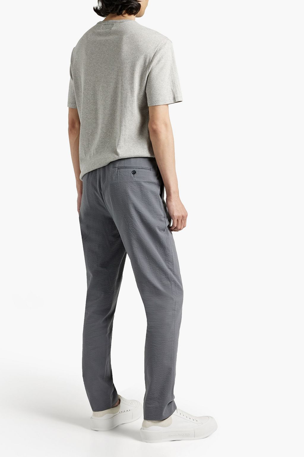 OFFICINE GÉNÉRALE Striped mélange cotton-jersey T-shirt