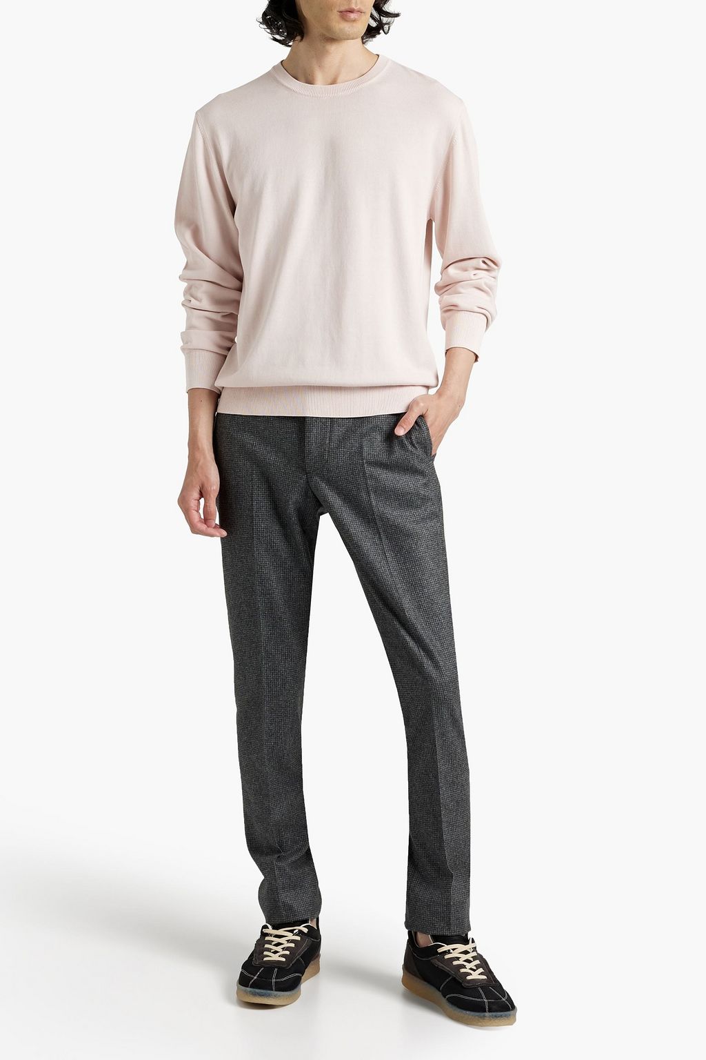 OFFICINE GÉNÉRALE Paul slim-fit houndstooth wool pants | THE OUTNET