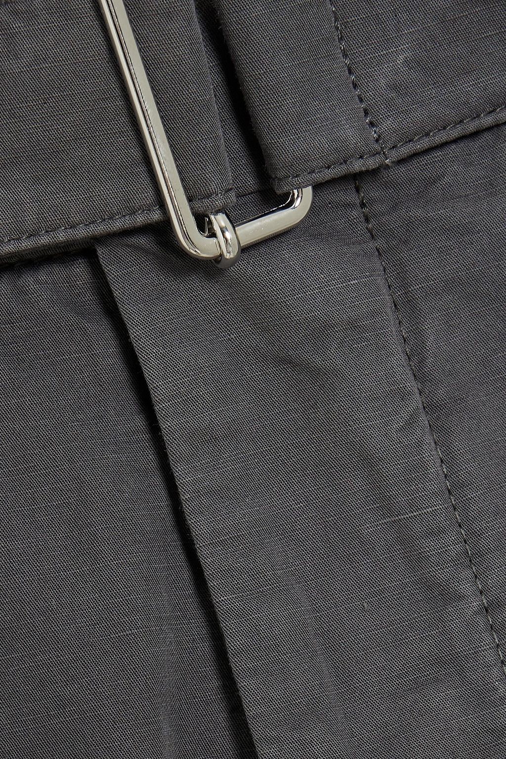 OFFICINE GÉNÉRALE Paul belted cotton and linen-blend pants