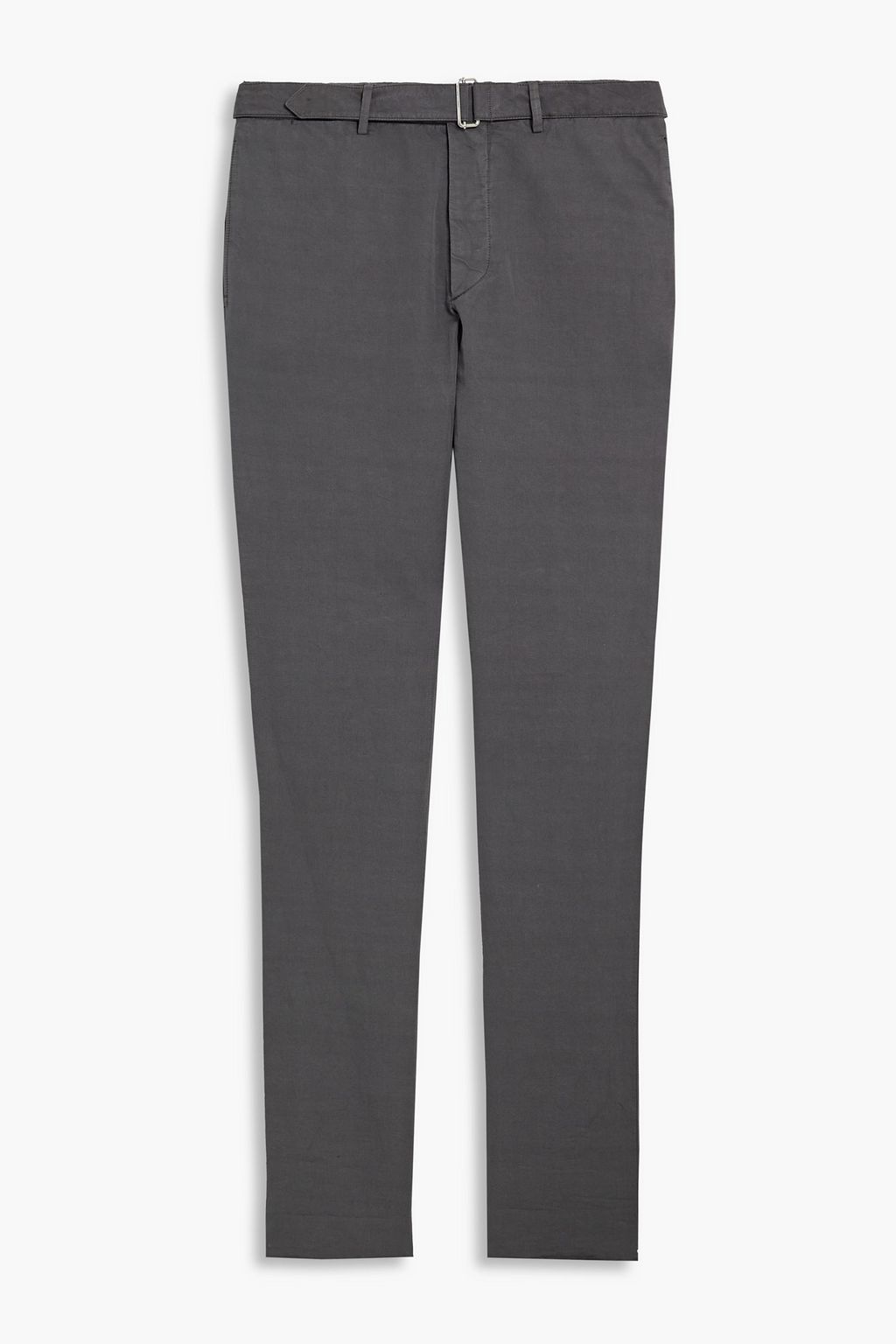 OFFICINE GÉNÉRALE Paul slim-fit belted cotton and linen-blend pants ...