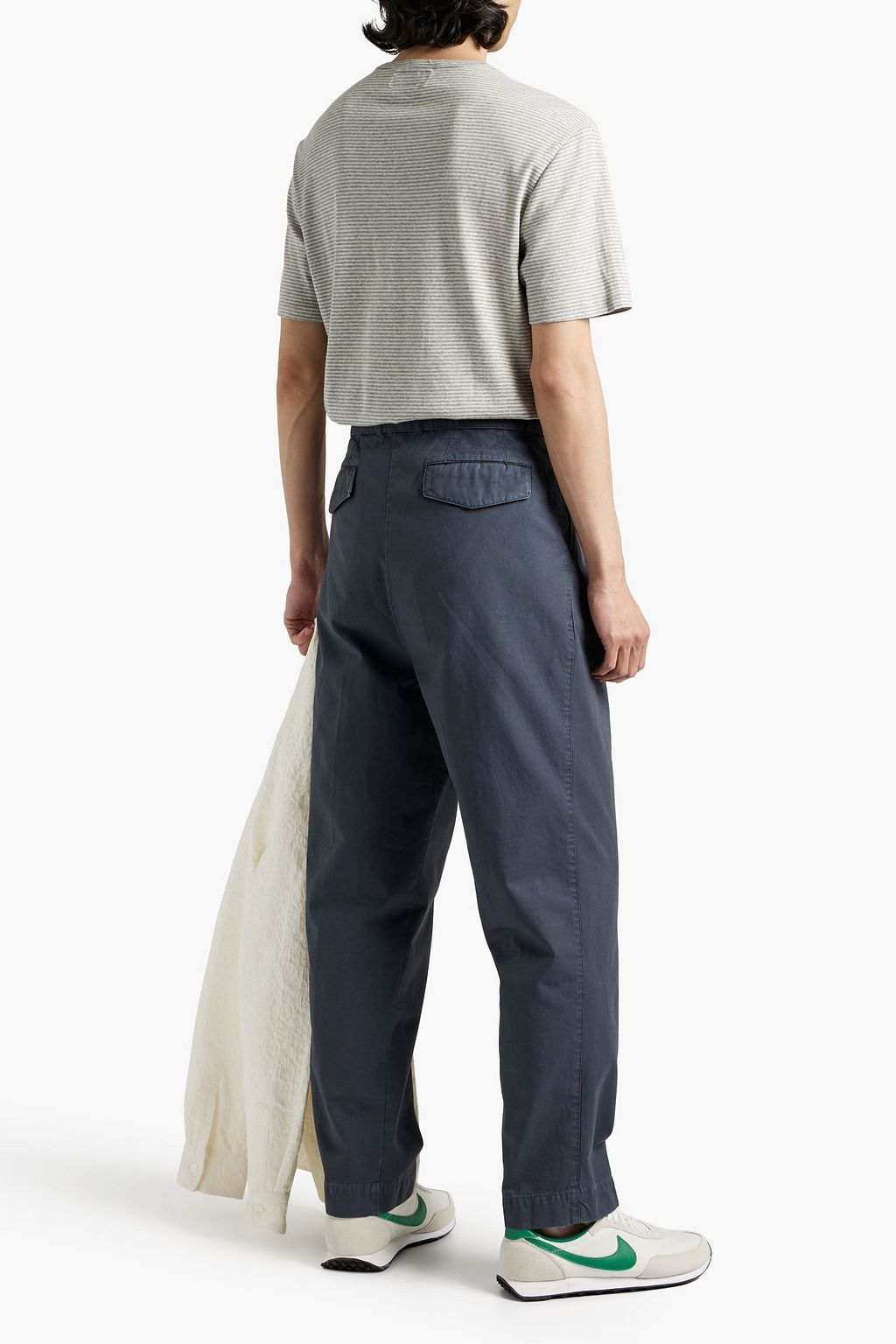 OFFICINE GÉNÉRALE Luigi belted cotton-twill chinos