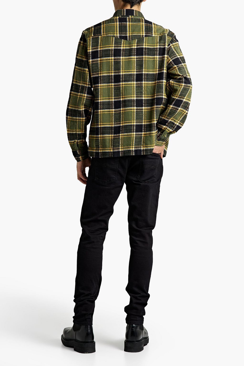 OFFICINE GÉNÉRALE Checked cotton-flannel shirt