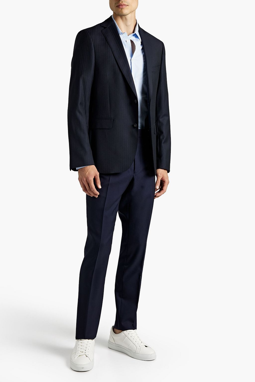 OFFICINE GÉNÉRALE 375 herringbone wool suit jacket | THE OUTNET